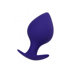 Фиолетовая силиконовая анальная пробка Glob - 10 см.