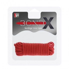 Красная веревка для связывания BONDX LOVE ROPE - 5 м.