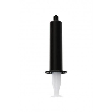 Черный фаллос с имитацией эякуляции Silicon Cum Dildo L - 19,6 см.