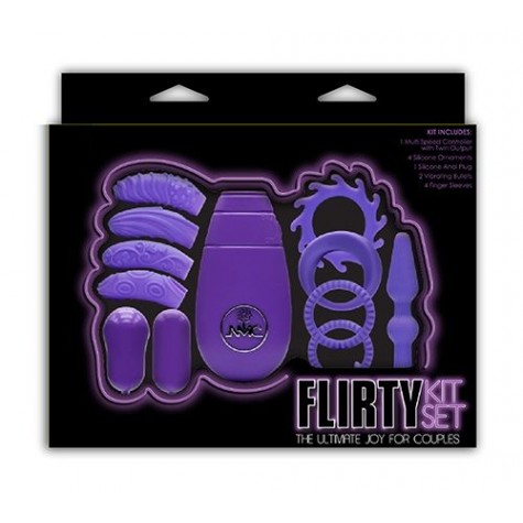Фиолетовый вибронабор FLIRTY KIT SET
